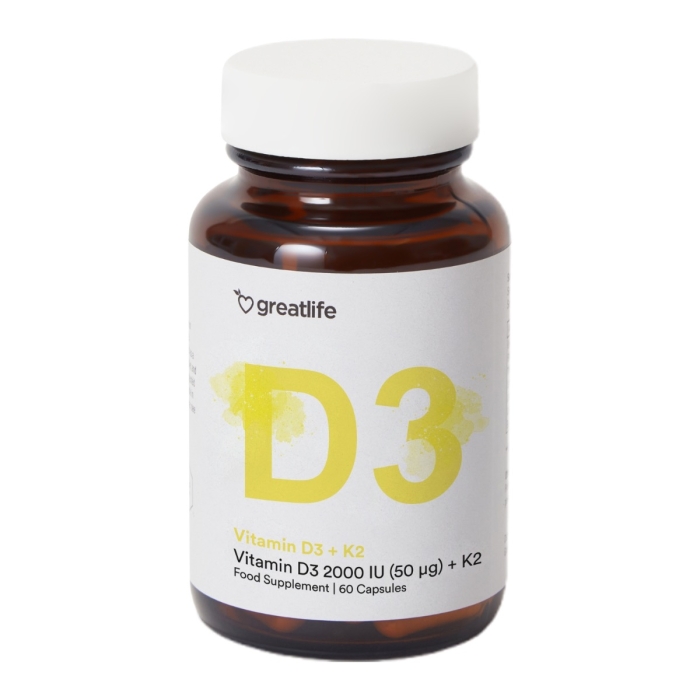 Vitaminas D3 2000 TV + K2 MK7